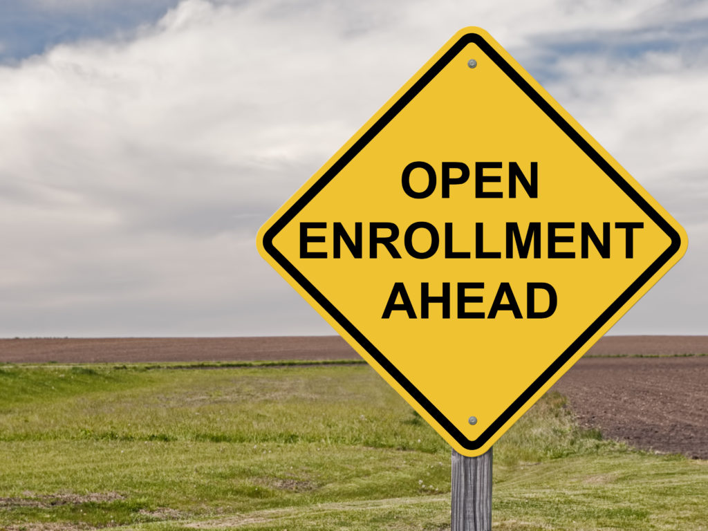 Caution Sign - Open Enrollment Ahead