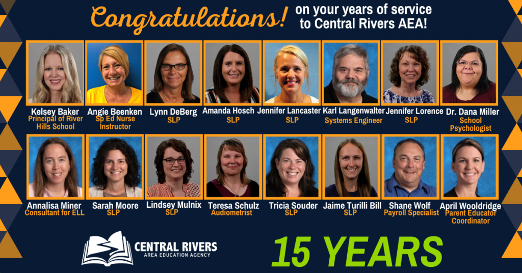 15 years of service CRAEA staff