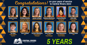 Congratulations to our staff with five years of service!