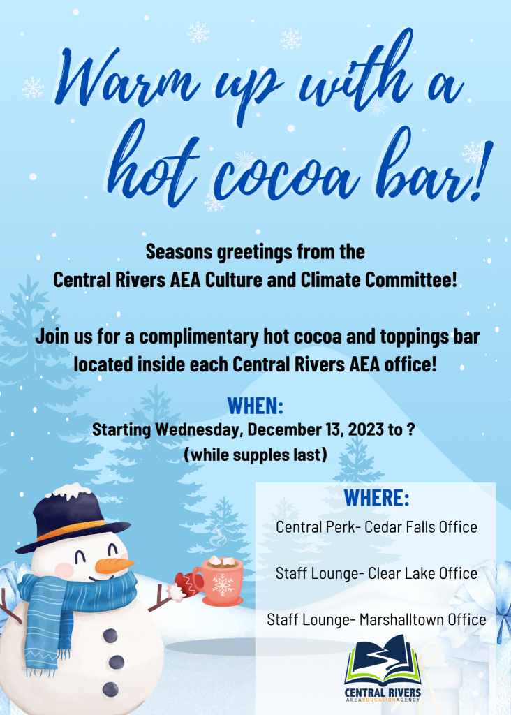 Hot cocoa bar at all CRAEA offices