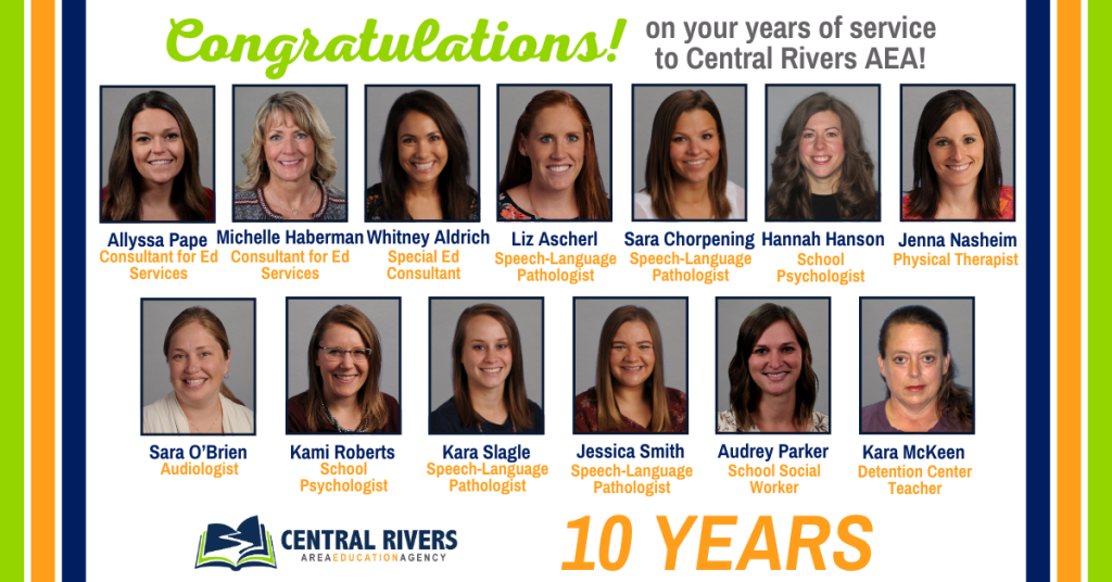 10 years of service CRAEA staff