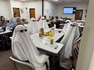 CRAEA staff dressed for Halloween at a Child Find training