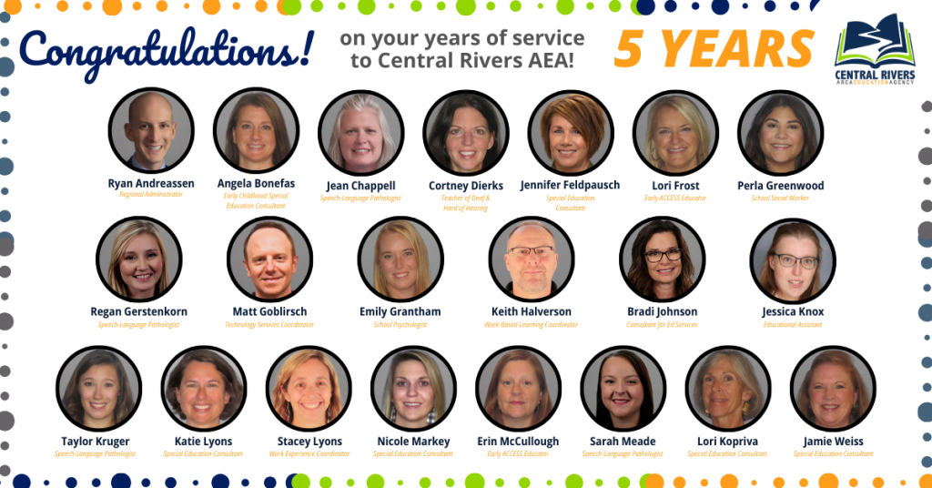 staff with 5 years of service